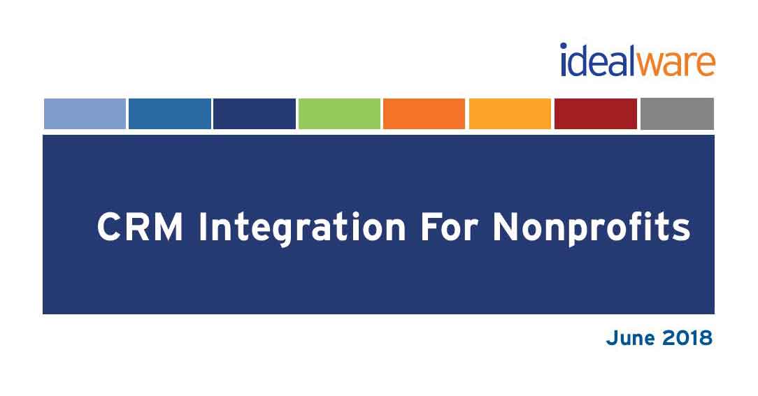 CRM Integrations for Nonprofits report by Idealware cover