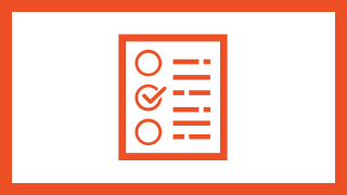 Survey graphic outline in orange with an orange border